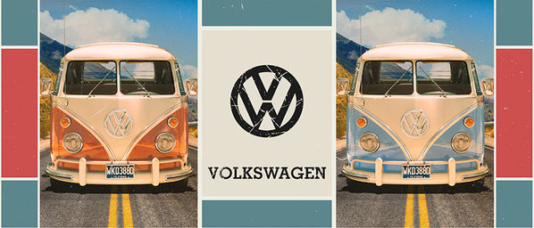 Mug VW Volkswagen Beetle - Grid