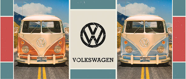 Mug VW Volkswagen Beetle - Grid