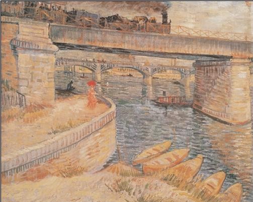 Bridge across the Seine at Asnieres, 1887 Art Print