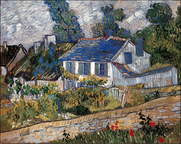 Houses in Auvers, 1890 Art Print