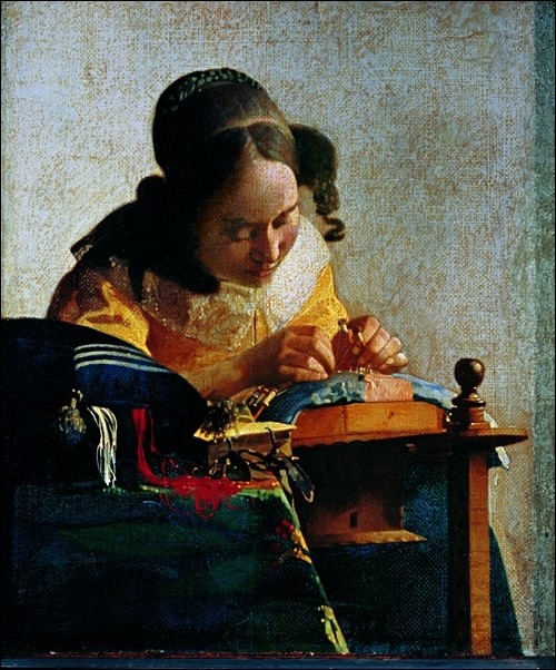 Jan Vermeer - Merlettaia Art Print