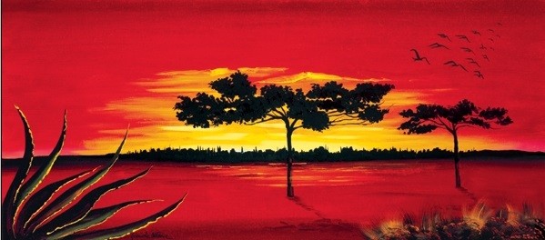 Red Africa Art Print