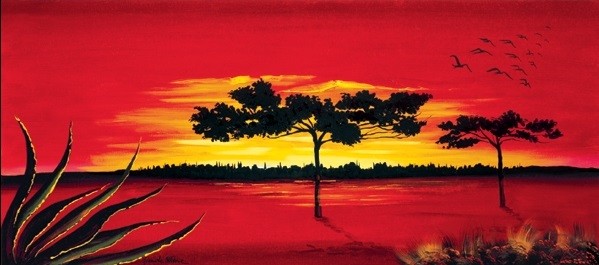 Red Africa Art Print