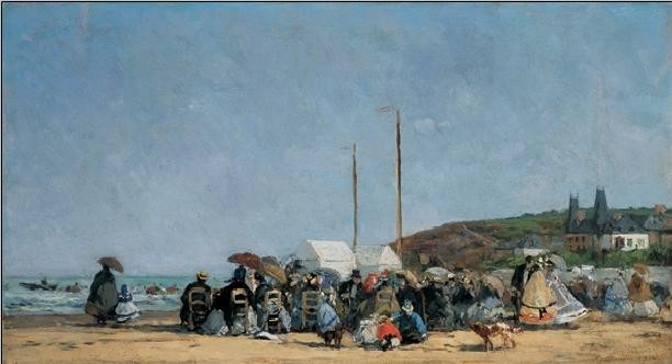 The Beach at Trouville Art Print
