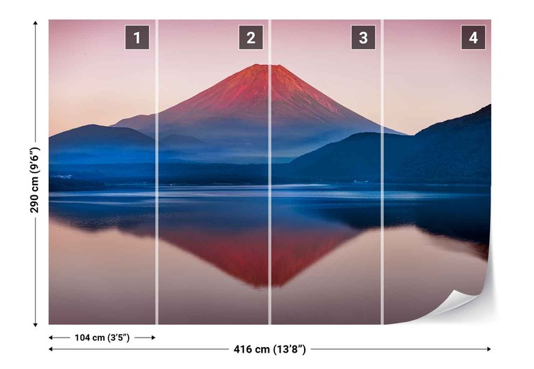 A Quiet Time In Mount Fuji Wall Paper Mural Buy At Europosters