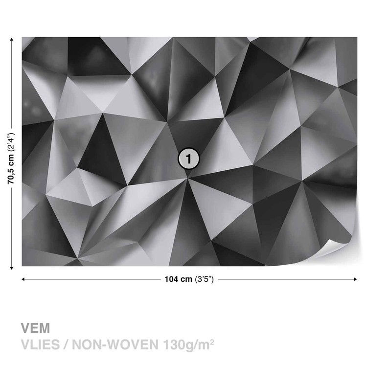 Abstract Art Grey Wallpaper Mural