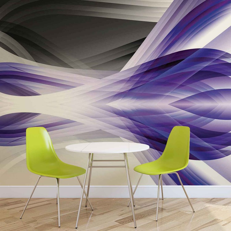 Abstract Light Pattern Purple Wall Paper Mural Buy at EuroPosters