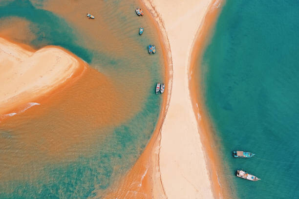 Wall Mural Aerial view of beach,Kiosk Taman Pantai