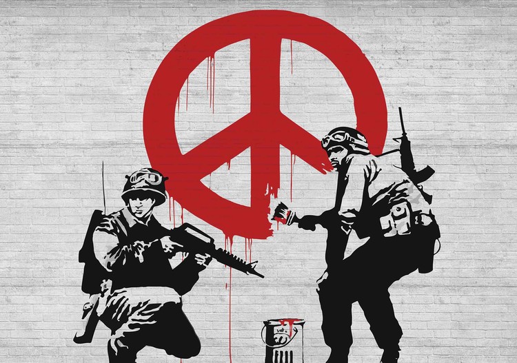 Banksy Graffiti Wall Paper Mural Buy At Abposters Com