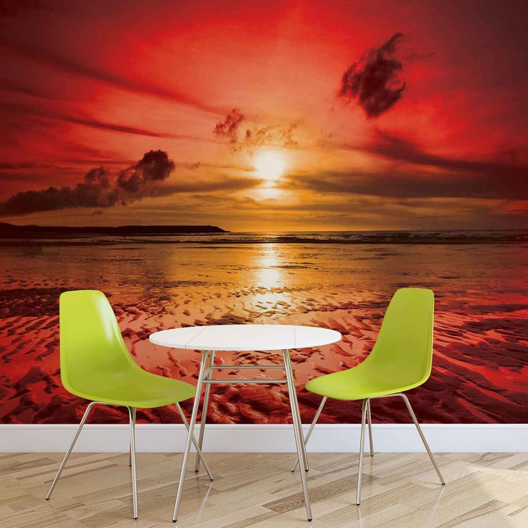 Beach Sunset Wall Paper Mural | Buy at EuroPosters