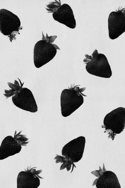 Wallpaper Mural Black strawberries