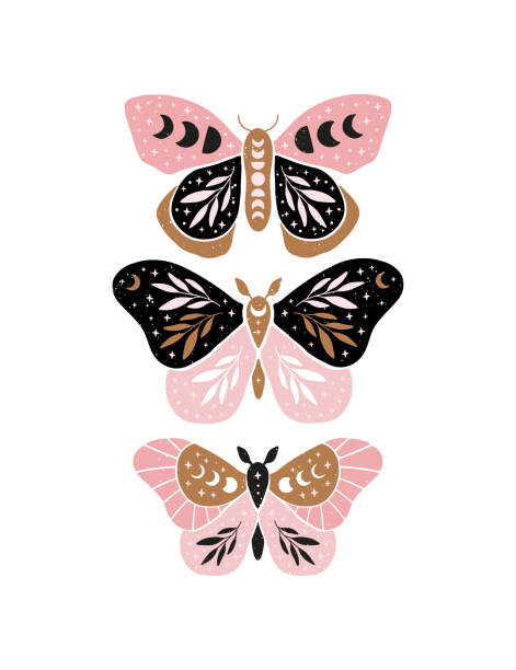 Ταπετσαρία Celestial butterfly vector illustration.
