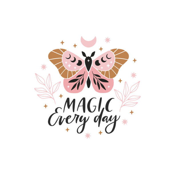 Ταπετσαρία Celestial butterfly vector illustration.