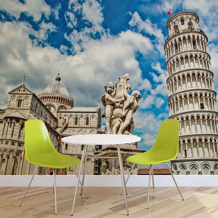 Pisa Leaning Tower Background Wallpaper : Insert Your Photos, Text ID:115143