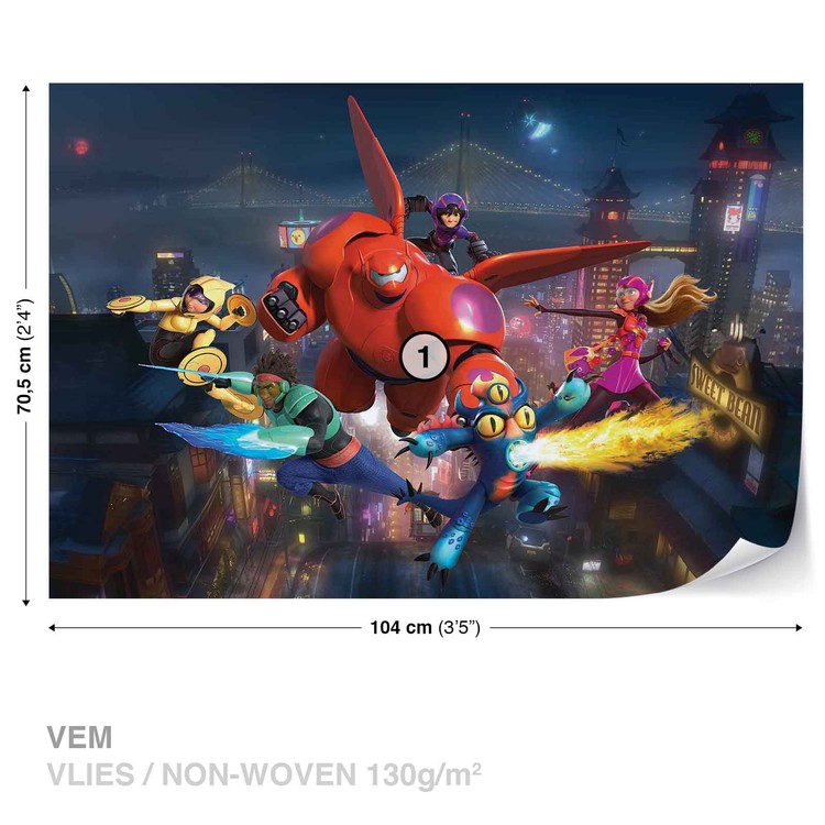 big hero 6 inspired Hiro poster print wall art decor merchandise Baymax
