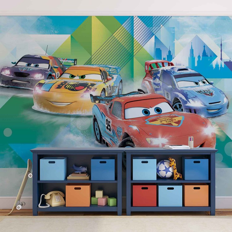 100x72inch+Wall+Mural+Photo+Wallpaper+Lightning+McQueen+Disney+