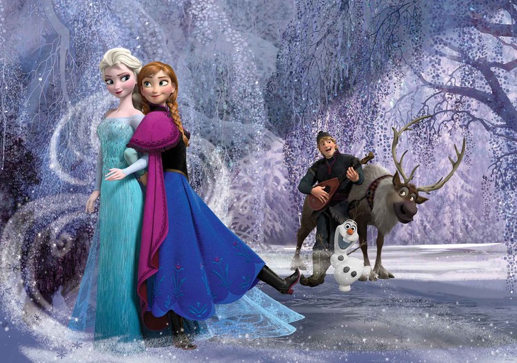 Disney Frozen Elsa Anna Wall Paper Mural Buy At Europosters