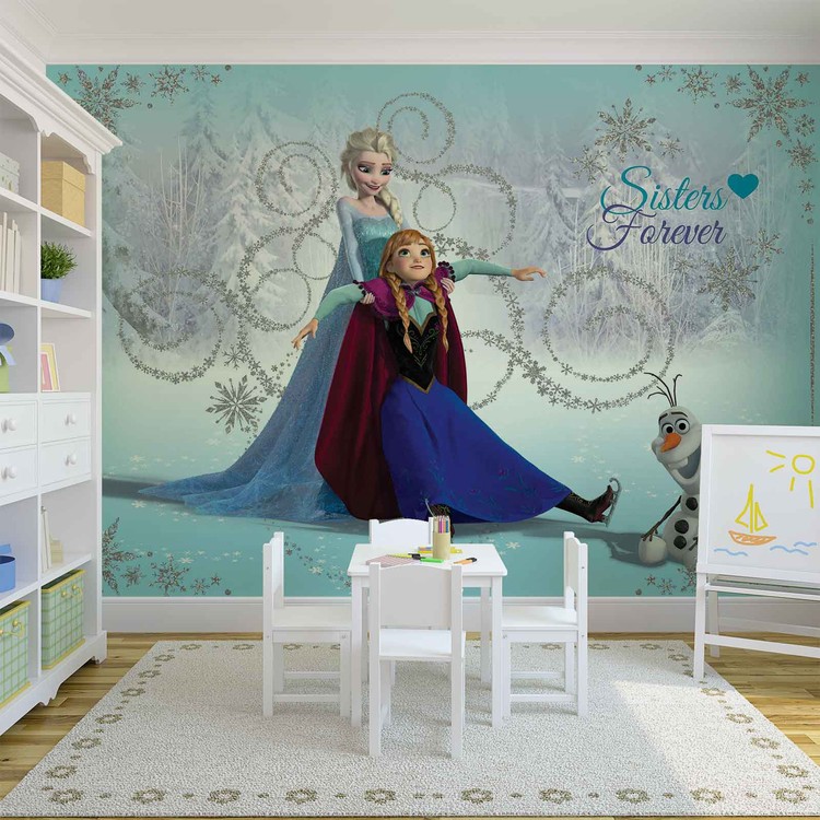 Disney Frozen Elsa Anna Olaf Wall Paper Mural | Buy at EuroPosters