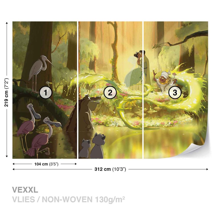 Disney Princesses Tiana Frog Kiss Wall Paper Mural Buy At Ukposters