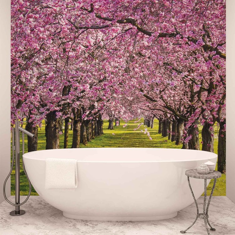 Flowering Trees Wallpaper Mural