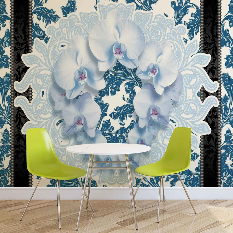Flowers Floral Pattern Wallpaper Mural