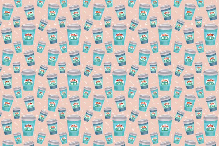 Ταπετσαρία Friends - Coffee cups