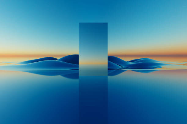 Ταπετσαρία Glass mirror square monolith 5g CGI