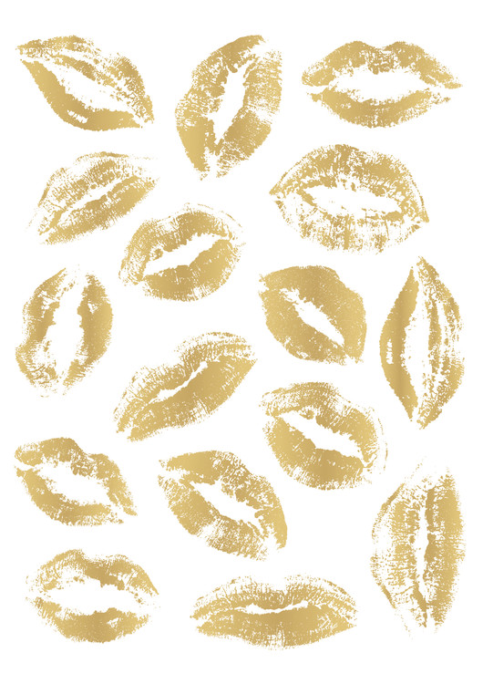 Wallpaper Mural Golden Kisses