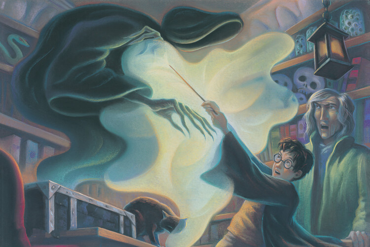 Wallpaper Mural Harry Potter - fighting with dementor