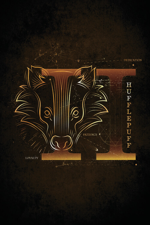 Фототапет Harry Potter - Hufflepuff Initial