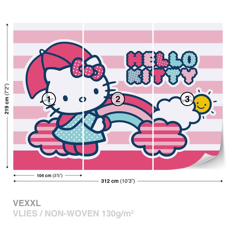 Hello Kitty Poster-Set Hello Kitty Raumdekor-Bundle mit 12 Hello Kitty  Wandkunst-Postern plus Hello Kitty Schl sselanh nger, mehr | Hello Kitty  Poster