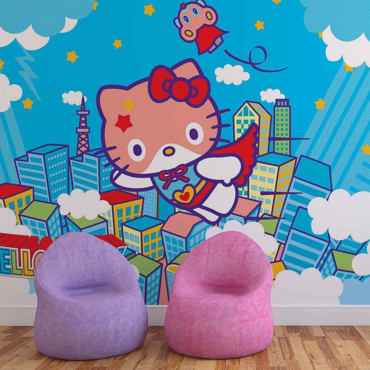 Hello Kitty Wall Paper Mural Buy at EuroPosters