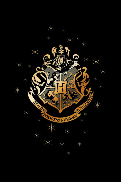 Wallpaper Mural Hogwarts Golden Emblem