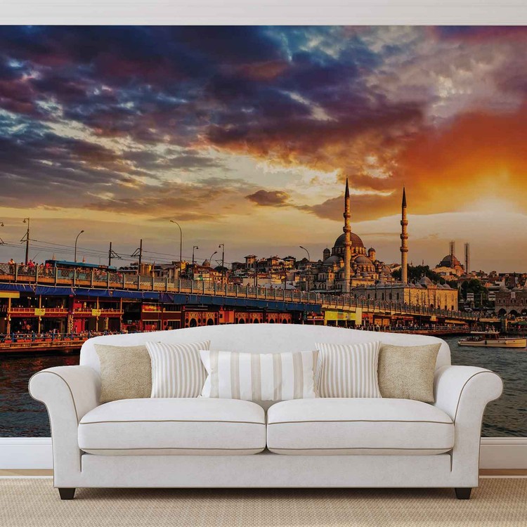 Istanbul City Bridge Wall Mural Photo Wallpaper GIANT WALL DECOR Paper Poster