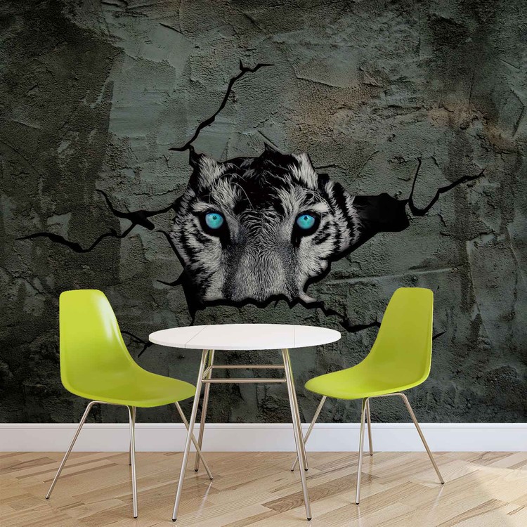Jaguar Leopard 3D Wallpaper Mural
