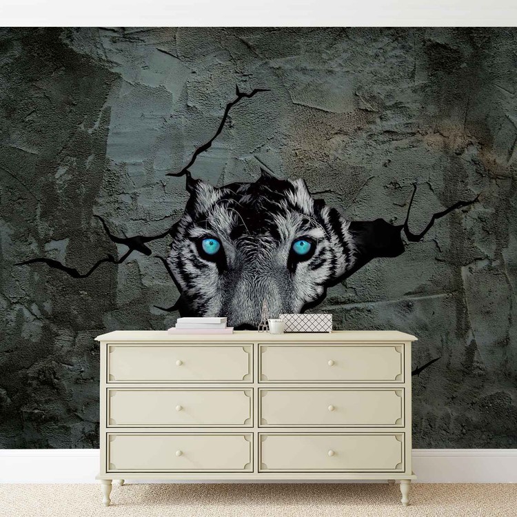 Jaguar Leopard 3D Wallpaper Mural