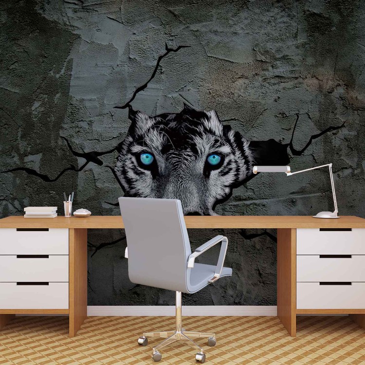 Jaguar Leopard 3D Wallpaper Mural