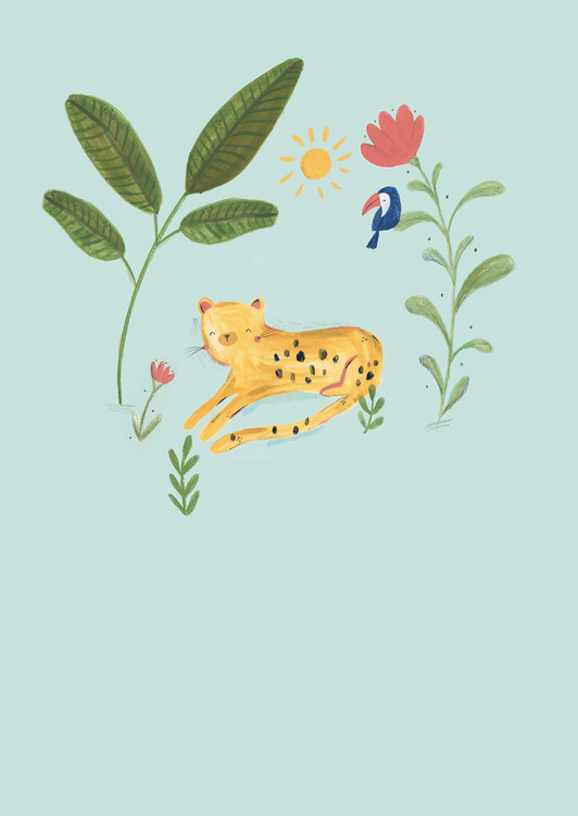 Wallpaper Mural Jungle leopard