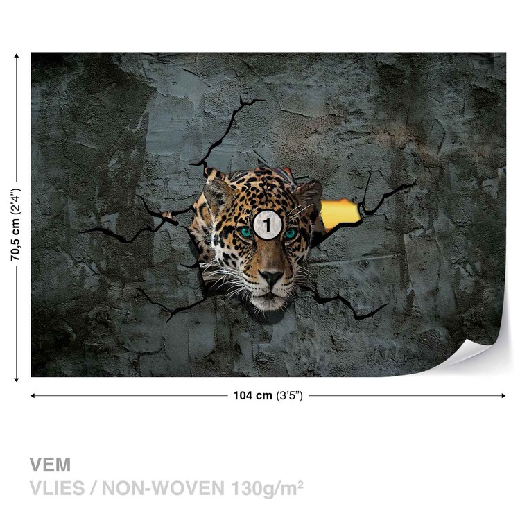 Leopard 3D Wallpaper Mural