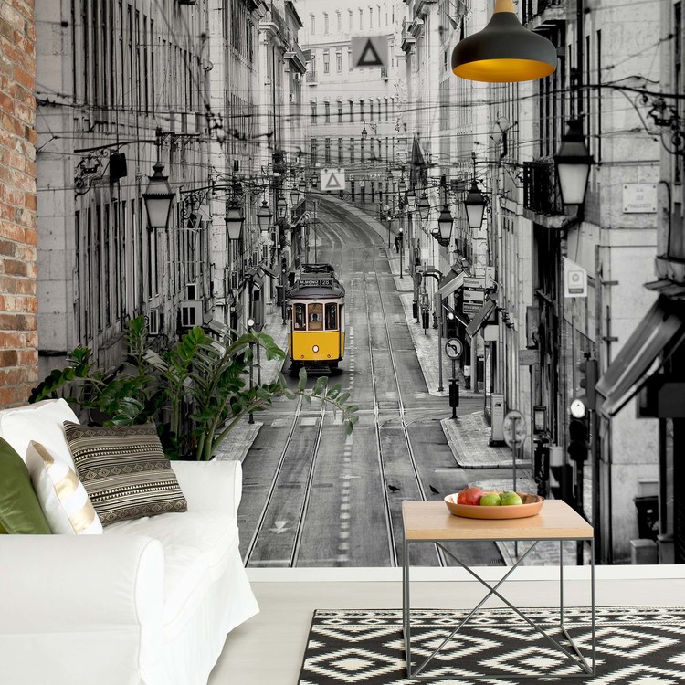 Lisbon Black And White Wall Paper Mural Buy At Europosters