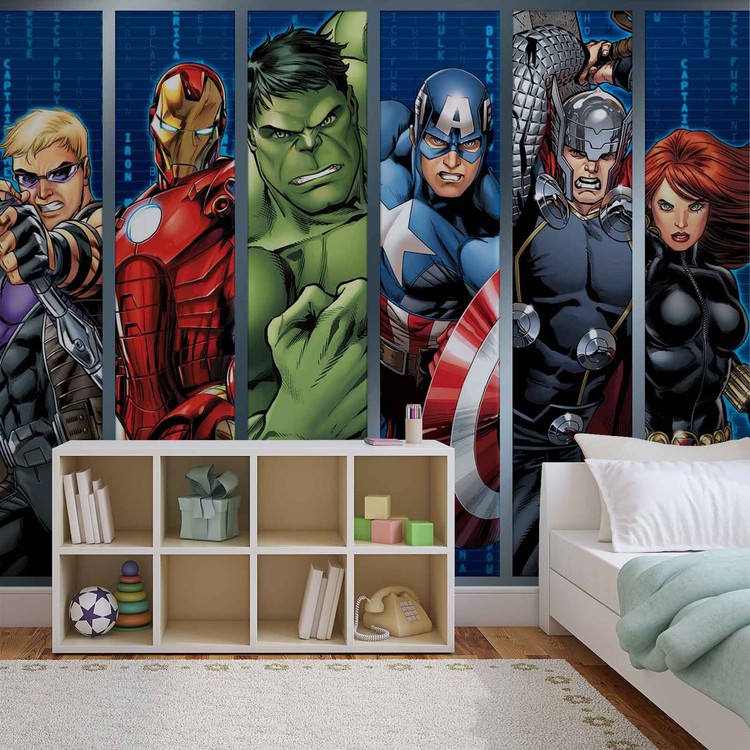 Marvel Avengers Wall Paper Mural | Buy at EuroPosters