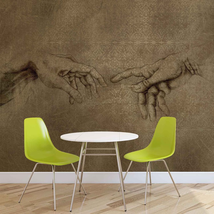 Michaelangelo Creation of Adam Wall Paper Mural Buy at EuroPosters