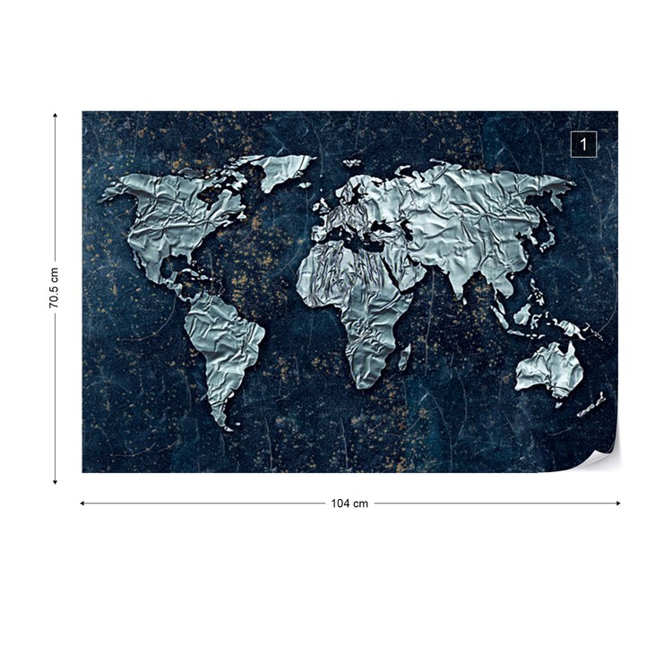 Modern 3d World Map Wall Paper Mural Buy At Europosters