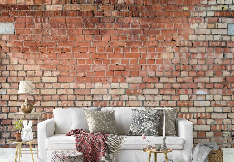 Old Brick Wall Paper Mural At Europosters - Antique Brick Wallpaper