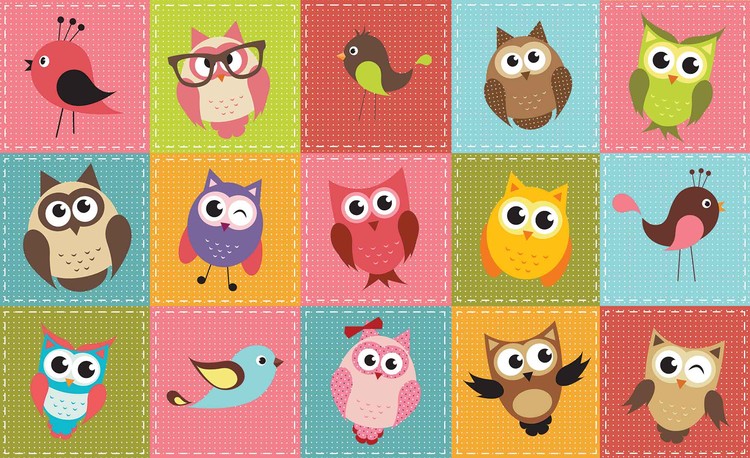 Owls Wallpaper Mural