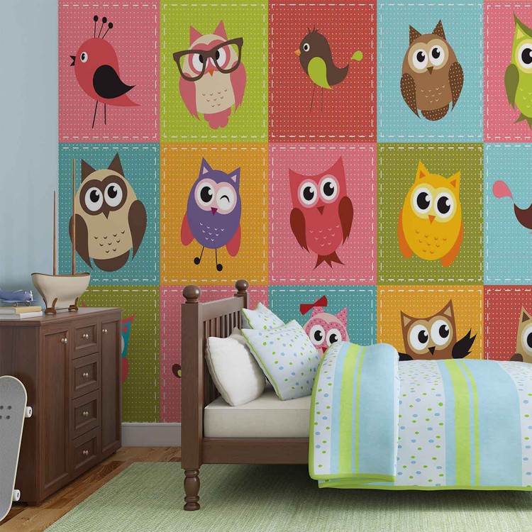 Owls Wallpaper Mural