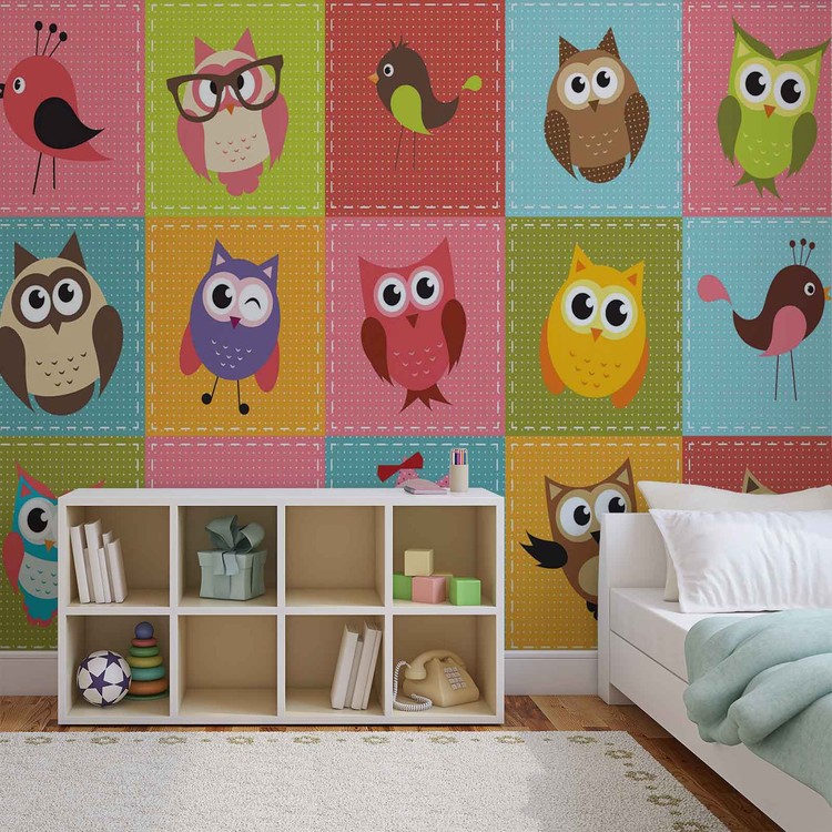 Owls Wallpaper Mural