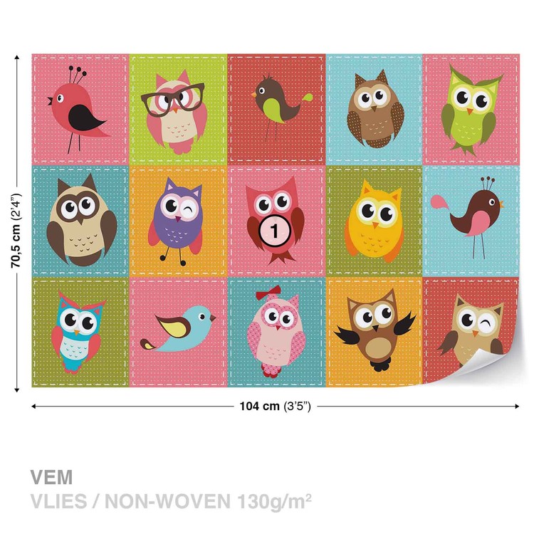 Owls Wallpaper Mural