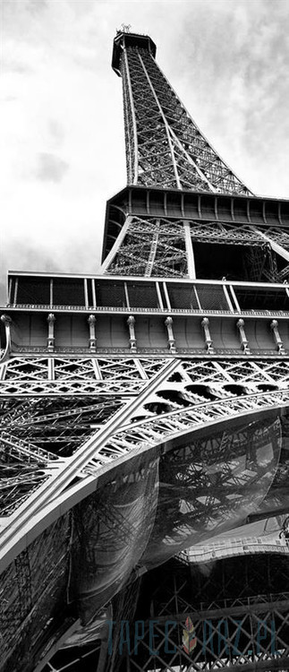 Paris Eiffel Tower Black White Wall Paper Mural Buy At Ukposters
