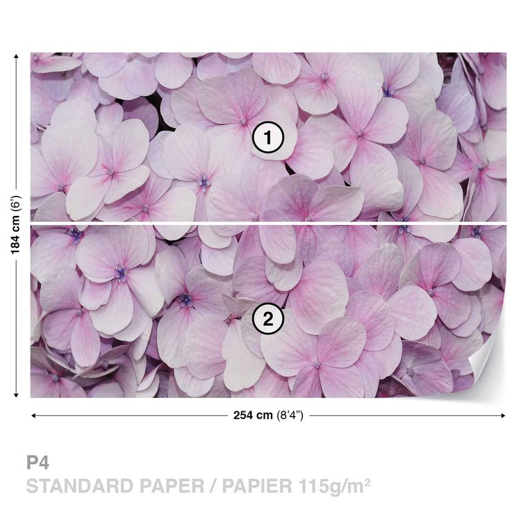 Purple Flowers Floral Design Wall Paper Mural | Buy at UKposters